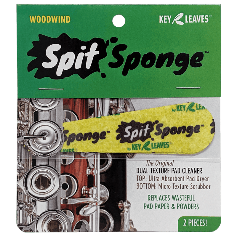 Key Leaves Spit Sponge - Woodwind Pad Dryer for Flute, Clarinet, Oboe and Bassoon