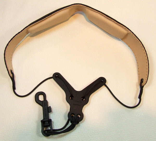 Cebulla Sax Strap Black Long 62cm Wide Adjuster with Fibre Hook