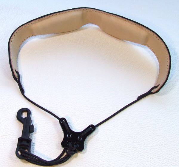 Cebulla Sax Strap Black Medium Sax 57cm Small Adjuster with Fibre Hook