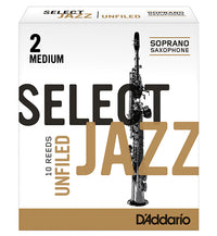 D'Addario Select Jazz Unfiled Reeds Soprano Saxophone - Box of 10