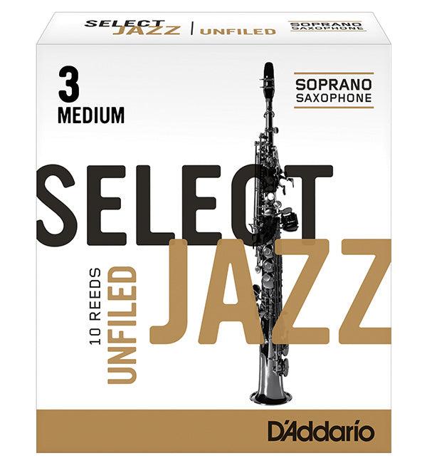 D'Addario Select Jazz Unfiled Reeds Soprano Saxophone - Box of 10