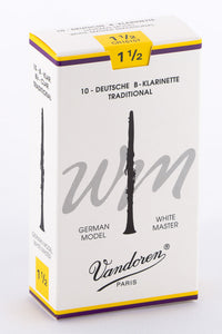 Vandoren White Masters Traditional Reeds Bb Clarinet - Box of 10