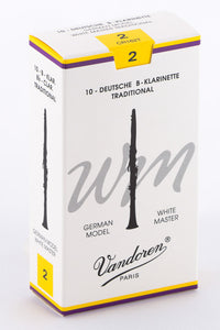 Vandoren White Masters Traditional Reeds Bb Clarinet - Box of 10