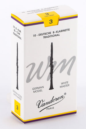 Vandoren White Masters Traditional Reeds Bb Clarinet - Box of 10