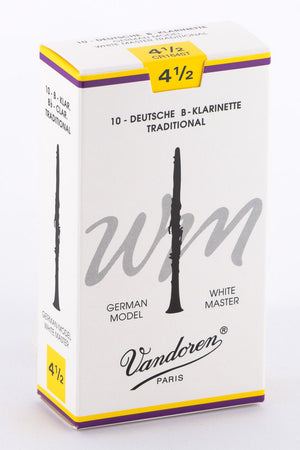 Vandoren White Masters Traditional Reeds Bb Clarinet - Box of 10