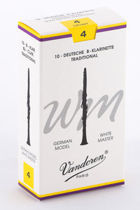 Vandoren White Masters Traditional Reeds Bb Clarinet - Box of 10