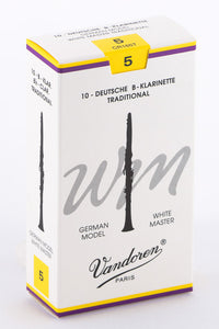 Vandoren White Masters Traditional Reeds Bb Clarinet - Box of 10