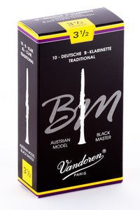 Vandoren Black Masters Traditional Reeds Bb Clarinet - Box of 10