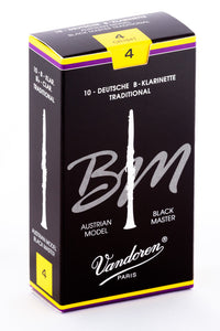 Vandoren Black Masters Traditional Reeds Bb Clarinet - Box of 10