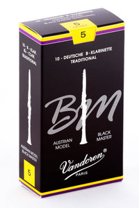 Vandoren Black Masters Traditional Reeds Bb Clarinet - Box of 10