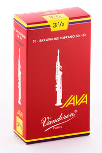 Vandoren JAVA RED Reeds Soprano Saxophone - Box of 10