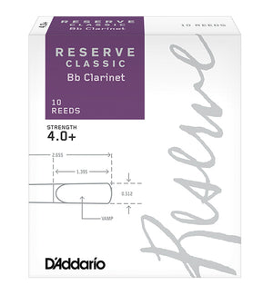 D'Addario Reserve Classic Reeds Bb Clarinet - Box of 10